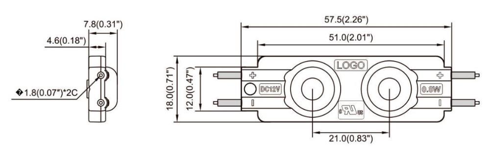 Module LED Dimensions