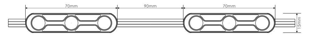Dimensions du RGB LED module