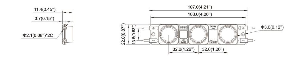 High Power LED Module Dimensions