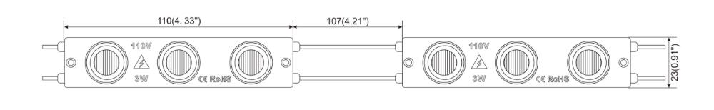 LED Module 220V Dimensions