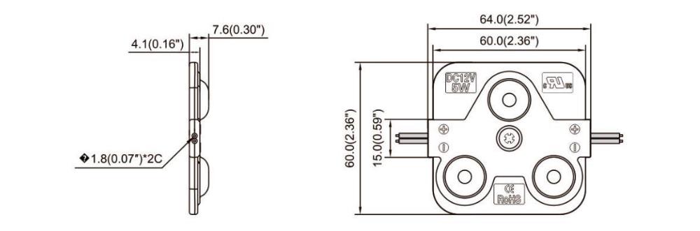 LED Module Sign Dimensions