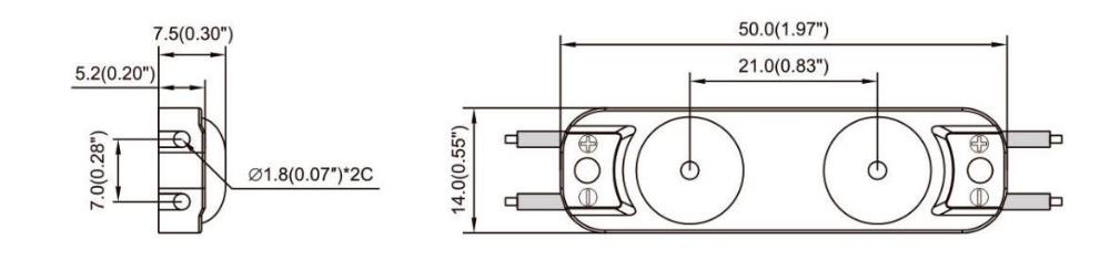 SMD LED Module Dimensions