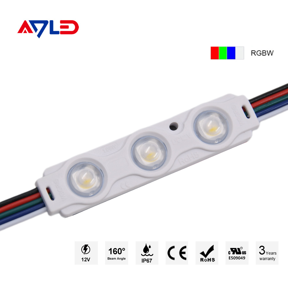 3-LEDs 12V SMD 5050 Farbwechsel-RGBW LED Modul