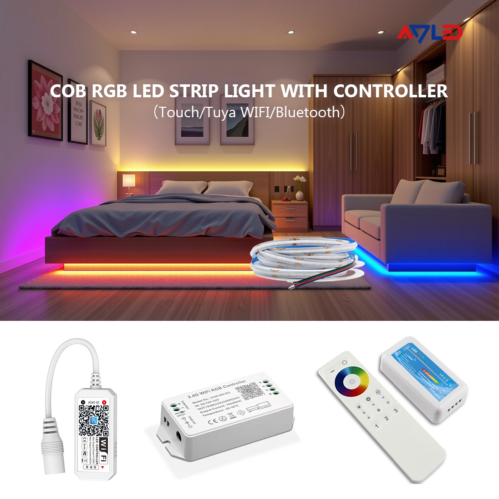 TIRA LED COB RGB CON CONTROLADOR