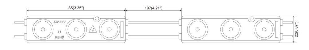LED Strip Light Module Dimensions