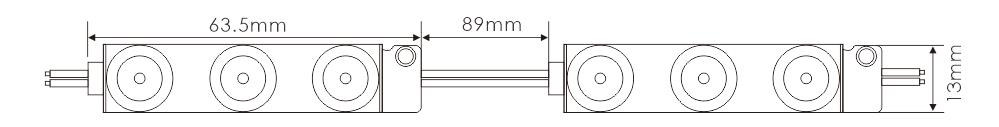 Abmessungen des LED RGB Modul