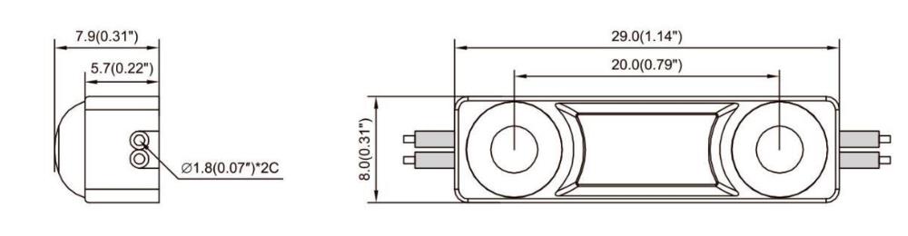 LED Sign Module Dimensions