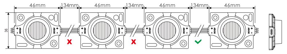 LED Strip Module Dimensions