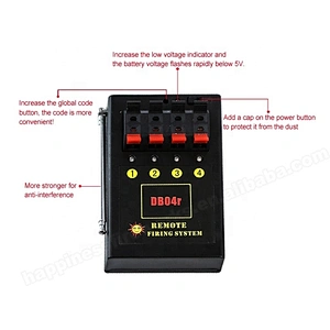 Liuyang Happiness CE passed the 3rd generation receiver 4 cue Remote Control Fireworks Firing System