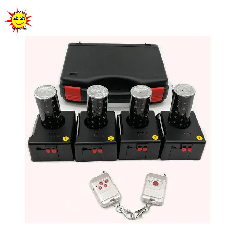 HAPPINESS 4 cues remote stage wireless cold flame fountain fireworks wireless firing system for wedding