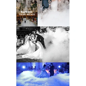 A Magical Traditional Wedding DJ Lighting Fireworks Cloud Wedding First Dance With 3500W Low Fog Aka Low Lying Fog Machine