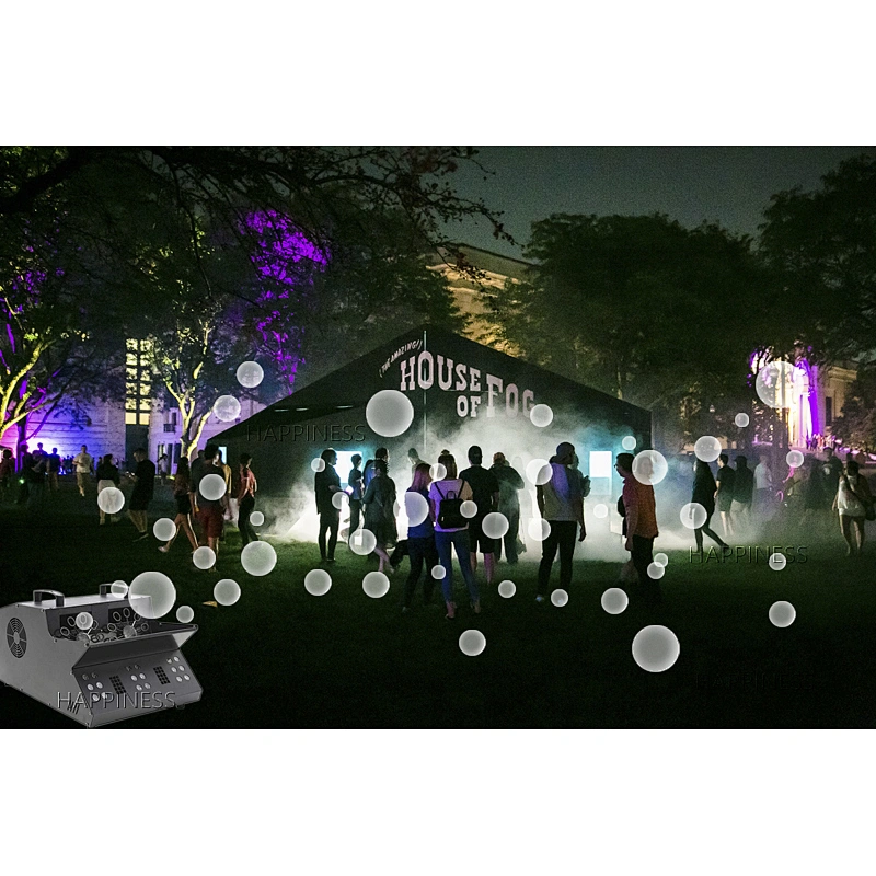 2000W 3in1 LED DMX 512 Fog Smoke Bubble Machine with Remote Control for Music Festival Party Stage Lighting Fogger Effect