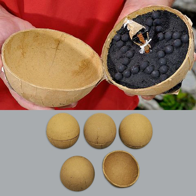 Paper Shells Fireworks Pyrotechnic Display Shells Material 4 inch Sphere Yellow Paper Shell 200 sets