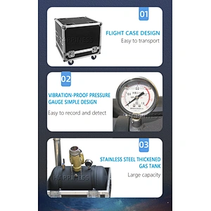 Concert Stage Equipment, Compressed Air Confetti Machine With Flight Case, 2 Inch Confetti Streamer Launchers
