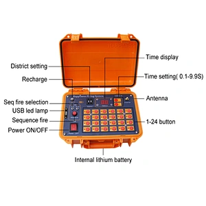 Liuyang Happiness CE passed 200M remote control 48 cues rechargeable sequential fire pyrotechnic fireworks firing system