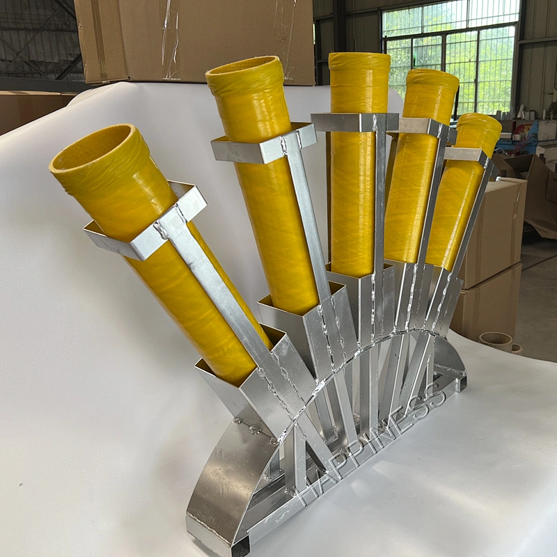 5 Shot Fiberglass Fireworks Mortar Tube Rack ,Display Rack for Fireworks, Firework Remote Military Mortar