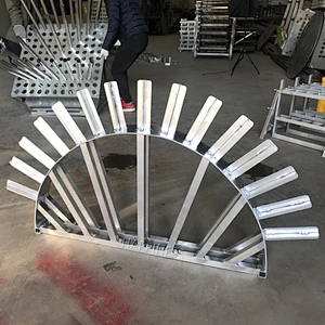 2026 Happiness High Quality 2 Inch 19 Shots Double Layer Moon Shape Aluminium Fireworks Shells Mortar Racks