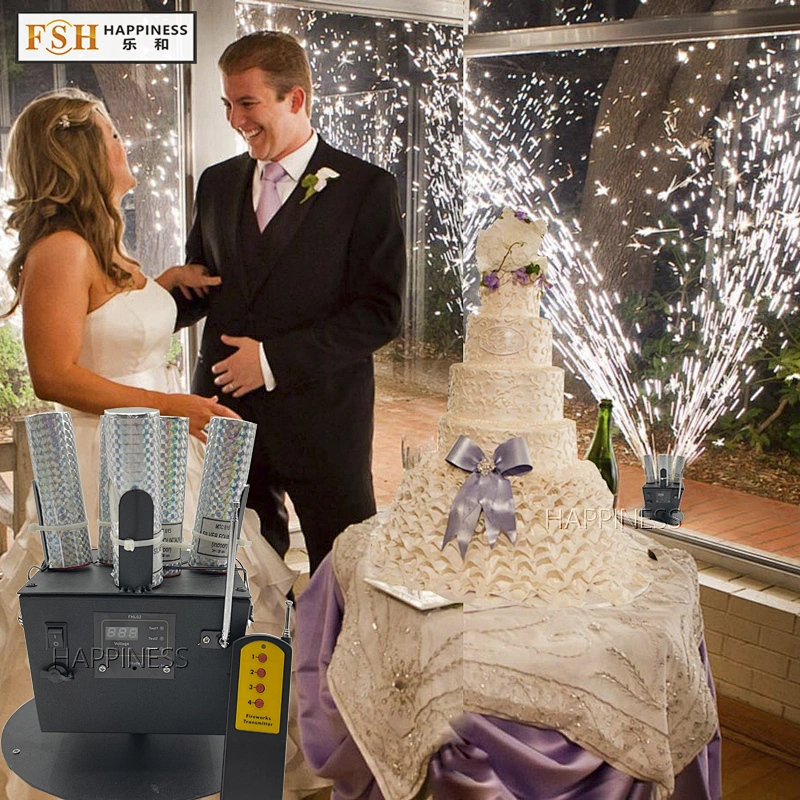 Happiness cold flame fountain rotating firing system remote control