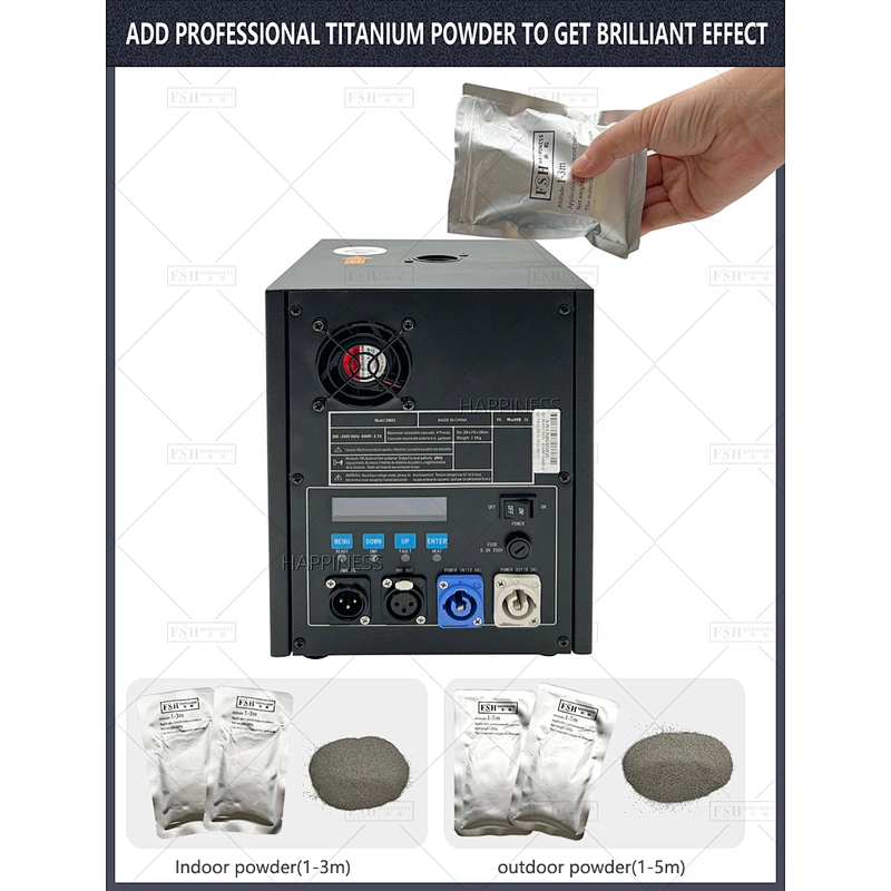 Happiness stage effect DMX512 control 600W cold flame fireworks for wedding