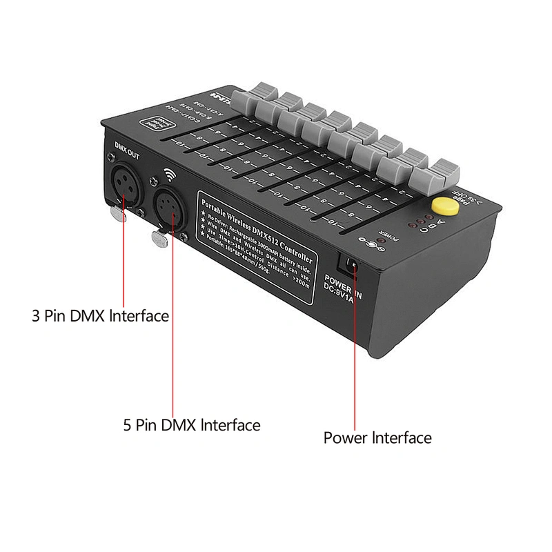 HAPPINESS Battery DMX Console 24 Channels Mini DMX Controller Stage & Lighting DJ Equipment