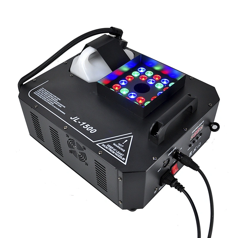 DMX Remote Control Upward Spray 1500w RGB LED Smoke Machine Fogger Machine Stage