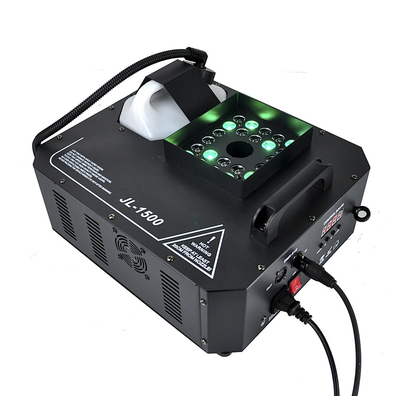 DMX Remote Control Upward Spray 1500w RGB LED Smoke Machine Fogger Machine Stage