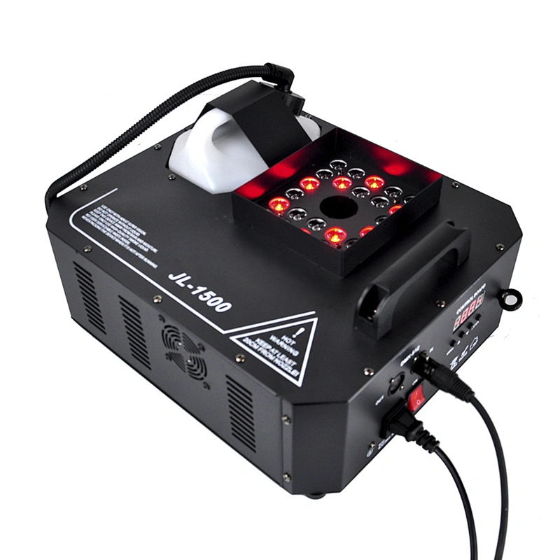 DMX Remote Control Upward Spray 1500w RGB LED Smoke Machine Fogger Machine Stage