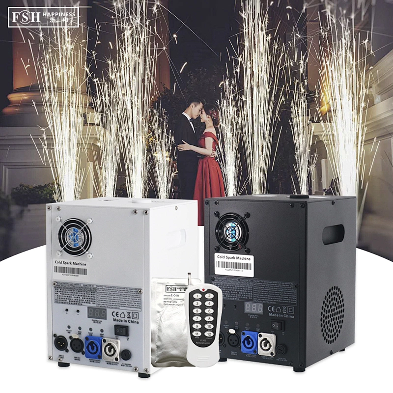 HAPPINESS Wireless Remote Electric 600W DMX Stage Lighting Equipment Cold Spark Machine Fountain Fireworks for Wedding Arch