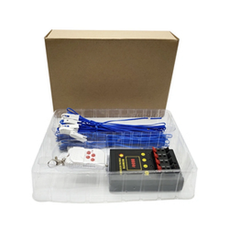 HAPPINESS 4 Cue Wireless Remote Control Firing Systems Firework with 20pcs 1M talon Igniter For Christmas