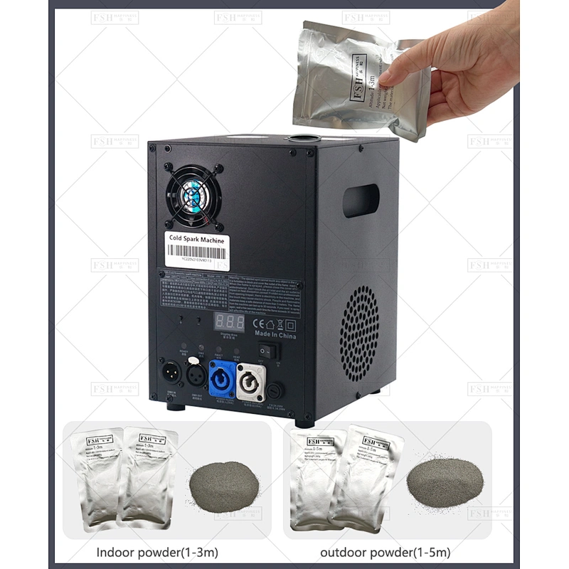 HAPPINESS 600W Mini White Cold Spark Machine DMX512 Large Professional Audio For Stage Equipment Special Effect Machine