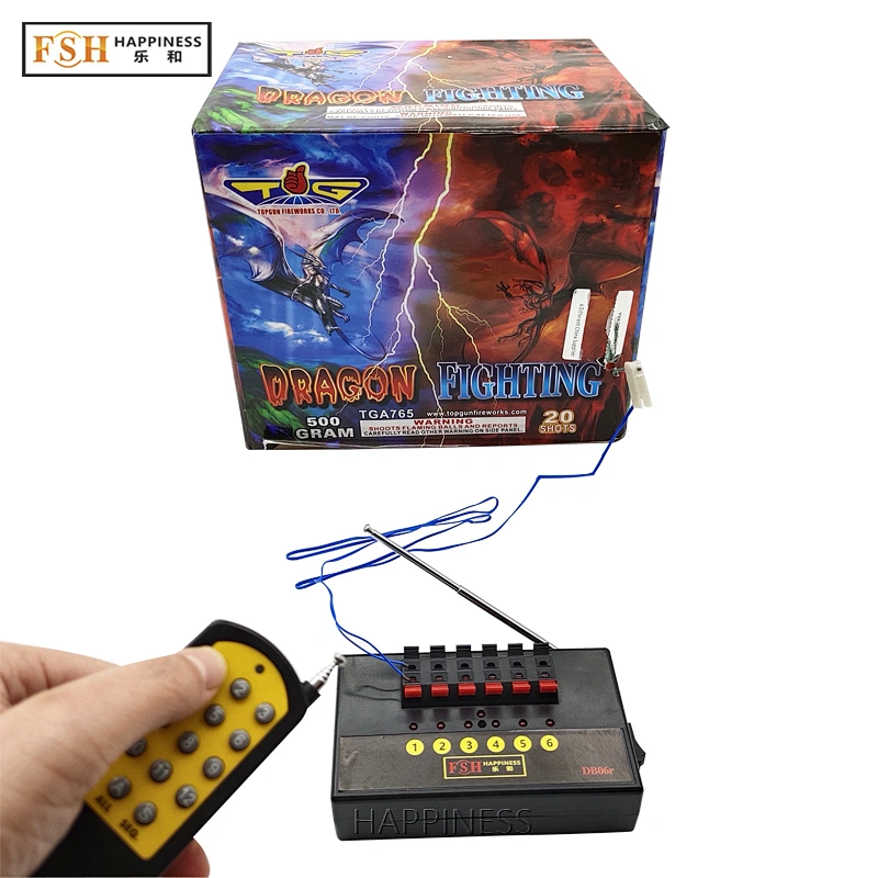 HAPPINESS 6 Cue Wireless Fireworks Firing System Equipment +Remote Control+6pcs 3m Talon lgniters
