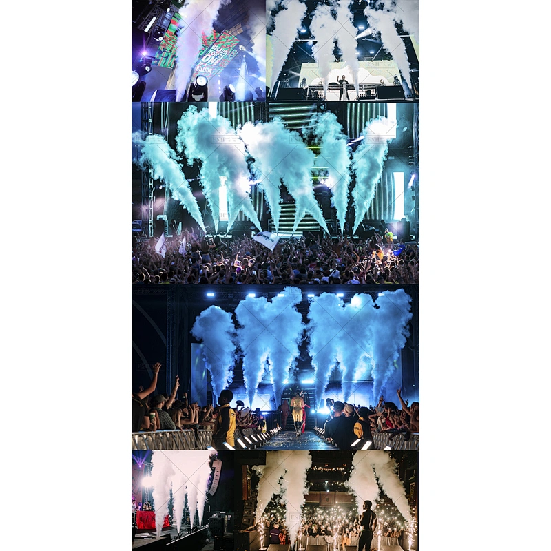 Double Tube CO2 Jet Machine 200W Double Pipe CO2 Club Fog Cannon Stage Magic Effects Smoke Machine DMX512 Control