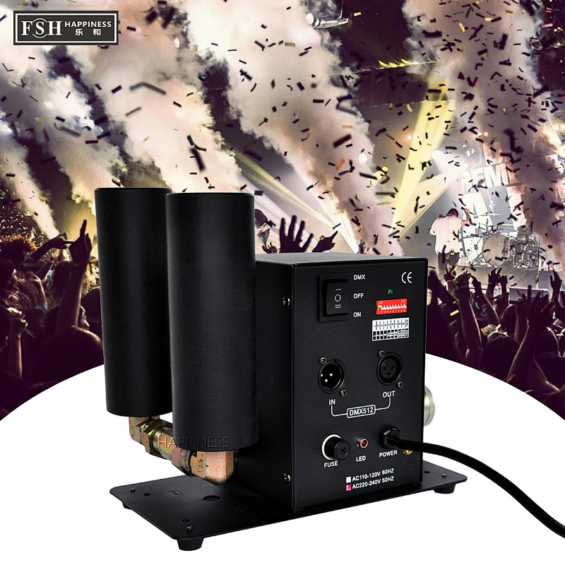 Double Tube CO2 Jet Machine 200W Double Pipe CO2 Club Fog Cannon Stage Magic Effects Smoke Machine DMX512 Control