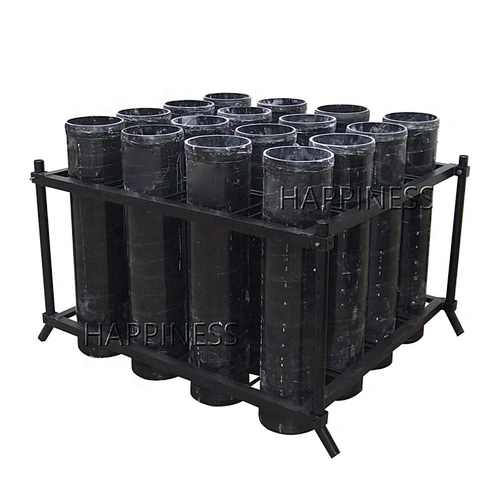 HAPPINESS Black Colour Iron 8 inch 16 shots Fiberglass Tube Rack for Fireworks