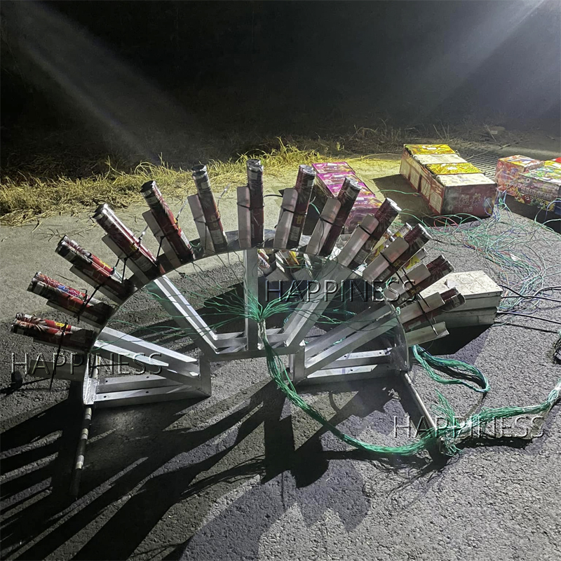 Moon shape aluminium display shells for fireworks