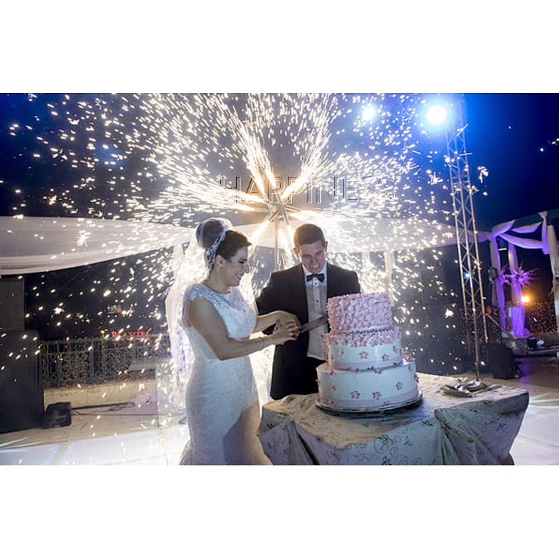 HAPPINESS Stage Fireworks & Firecrackers For Wedding Decorations Cool Pyro Machine Wireless Fire Works Fontaine De Scene