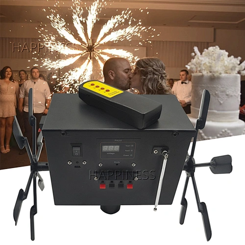 HAPPINESS Stage Fireworks & Firecrackers For Wedding Decorations Cool Pyro Machine Wireless Fire Works Fontaine De Scene