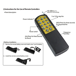 HAPPINESS 12cue Remote Control Fireworks Firing Systems With Programming and Preset Time Party Equipment