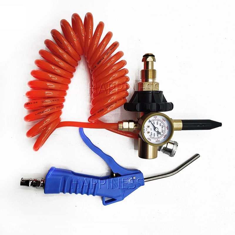 Balloon Pressure Reducing Valve for Low Pressure Helium Tanks with Gauge Adjustable Pressure and Leak-Free Gun + Hose G518