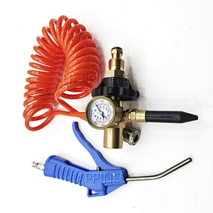 Balloon Pressure Reducing Valve for Low Pressure Helium Tanks with Gauge Adjustable Pressure and Leak-Free Gun + Hose G518