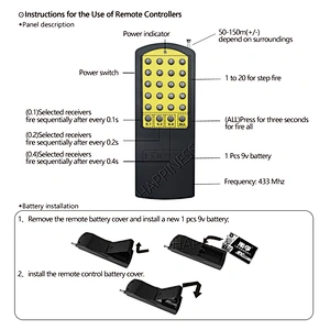 2025 New product 20 channel intelligence wireless firing systems special effects remote and receiver recyclable