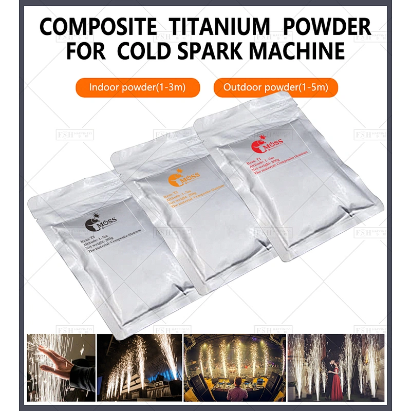 Wedding Decor 200g Cold Fireworks Smokeless Composite Titanium Powder for Cold Spark Machine