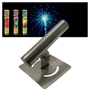 Fireworks Air Bomb Single Shot Tube 40mm Launchers - Adjustable Stainless Steel Holders