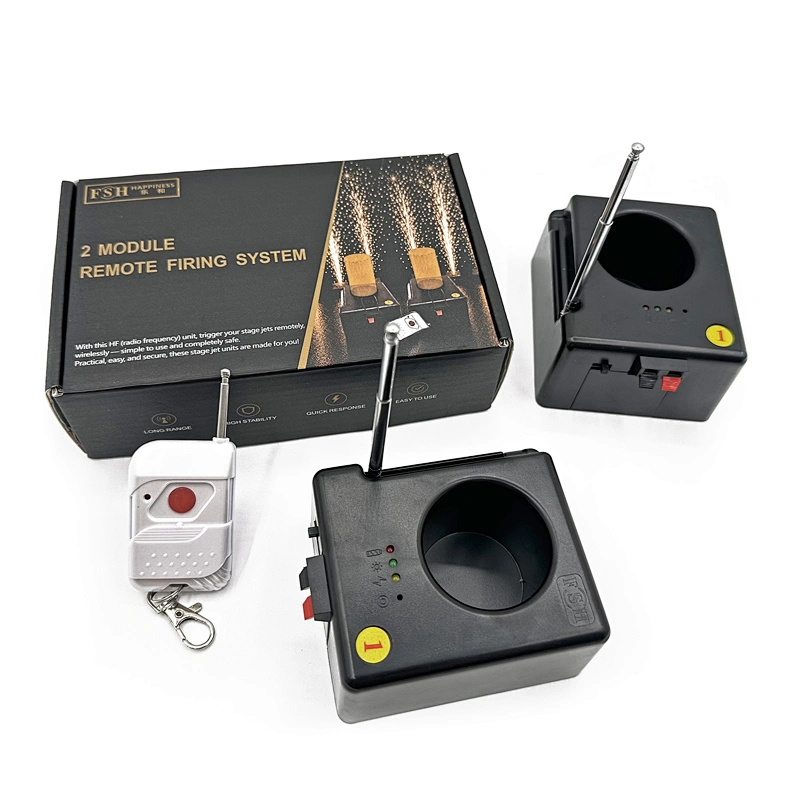 Wireless 2 Cue Fireworks Firing System Remote Control for Stage Wedding Shows