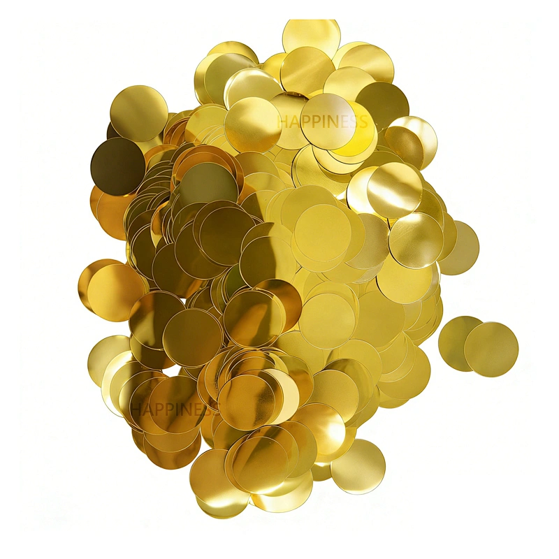 2cm Confetti Cannon Party Poppers Gold Round Confetti for Wedding Birthday Celebration Events