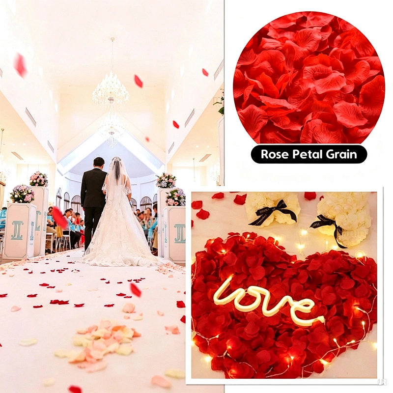 5X5cm Artificial Rose Petals for Decoration