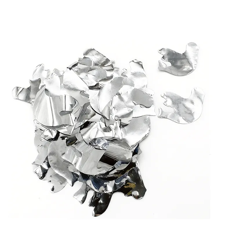 Wedding Party 4*3cm Metallic Peace Pigeons Shredded Confetti Paper for Confetti Machine