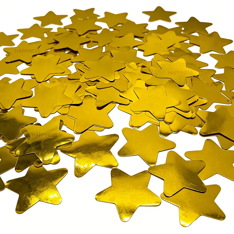 3x3cm Gold Star Confetti for Party Engagement & Wedding Confetti Cannon Handheld Confetti Launcher Ribbon Decoration Props