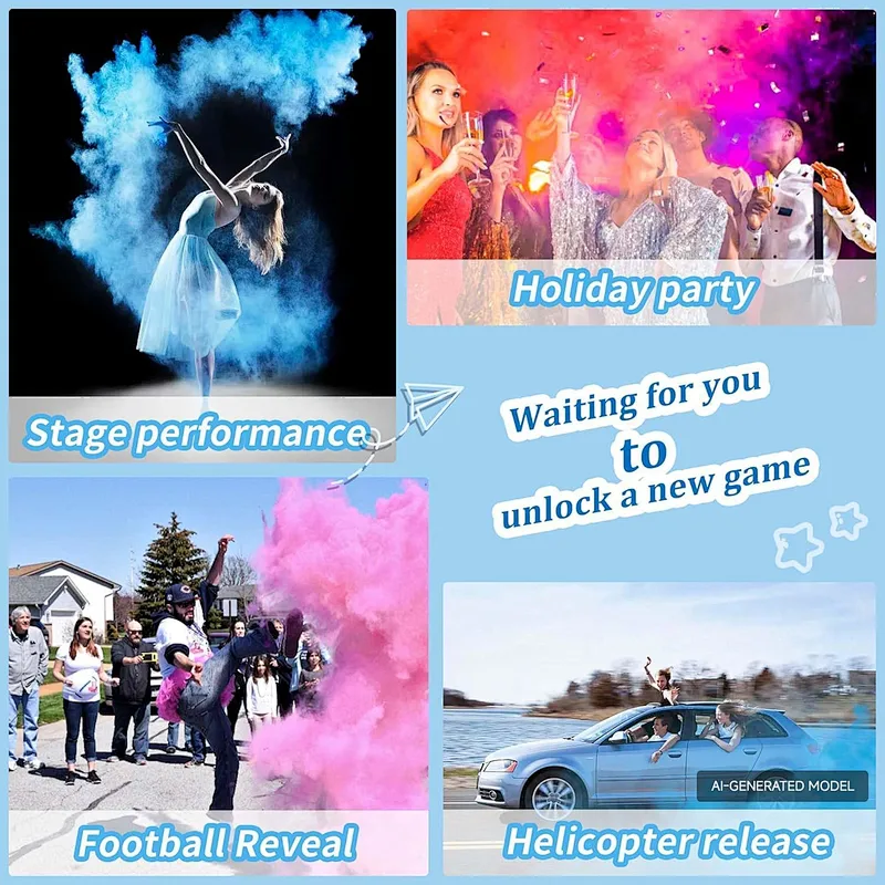 Gender Reveal Color Powder Perfect for Baby Gender Reveal, Color Toss, Car Burnout, and Holi Festival