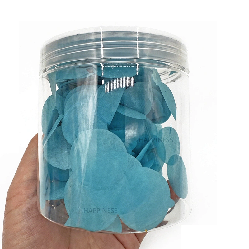 2.5cm Throwing Blue Tissue Paper Confetti Push Pop Konfetti Round Confetti for Wedding&Event Decoration